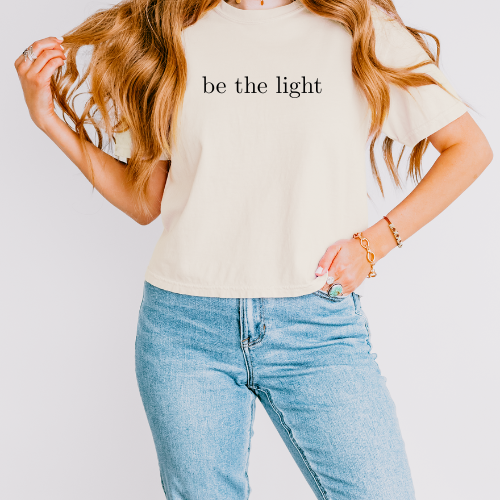 Be the light cropped tee