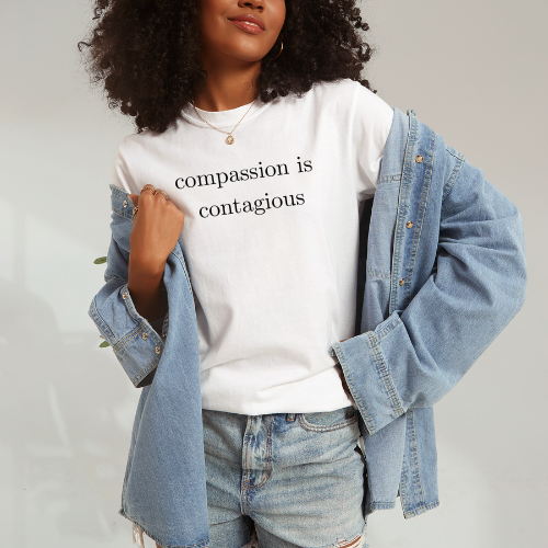 Compassion is contagious classic cotton T-shirt