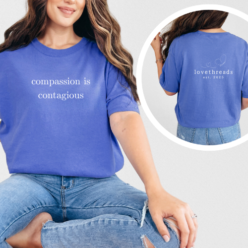 Compassion is contagious classic cotton T-shirt