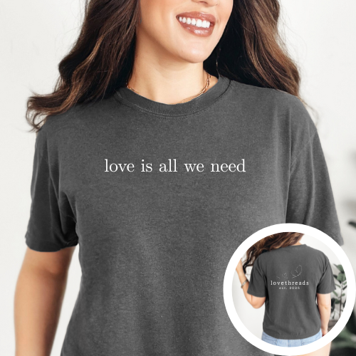 Love is all we need cropped tee