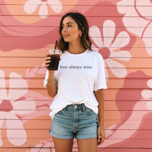 Love always wins classic cotton T-shirt